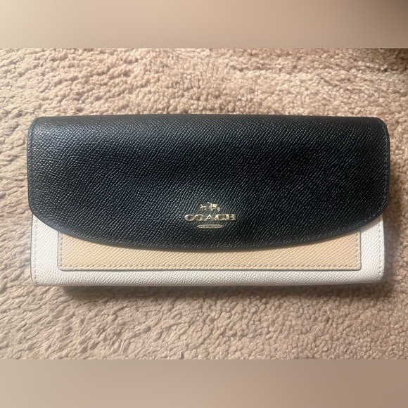 Coach Handbags - Authentic ✨ Black, White, & Beige Coach Wallet
